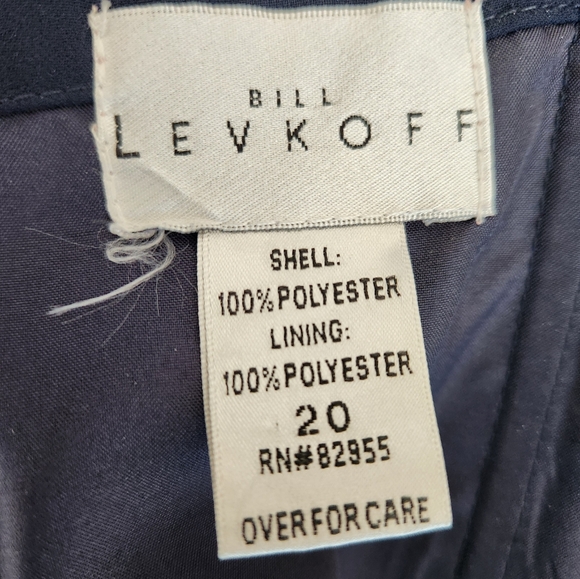 Bill Levkoff Navy Chiffon Flowy Formal Maxi Dress Size 20 - Picture 4 of 4